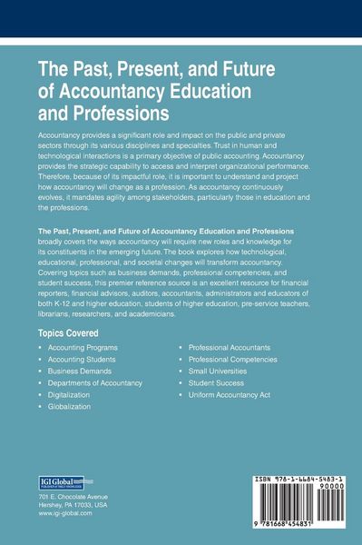 Produktbild: The Past, Present, and Future of Accountancy Education and Professions