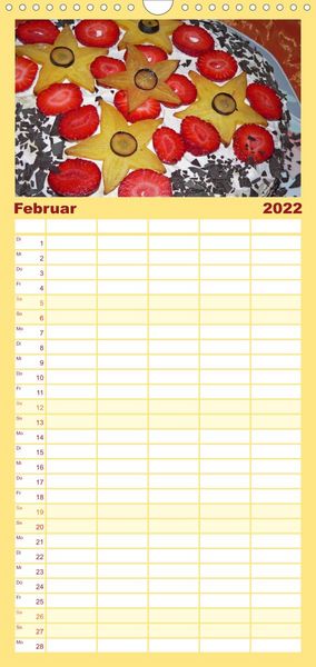 Produktbild: Familienplaner S&uuml;&szlig;es aus der Vollwert-Backstube (Wandkalender 2022 , 21 cm x 45 cm, hoch)