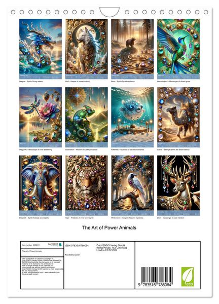 Produktbild: The Art of Power Animals (Wall Calendar 2027 DIN A4 portrait), CALVENDO 12 Month Wall Calendar
