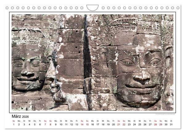 Produktbild: ANGKOR - IM REICH DER KHMER (Wandkalender 2026 DIN A4 quer), CALVENDO Monatskalender