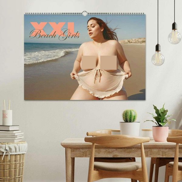 Produktbild: XXL Beach Girls Kalender - Kurvige Frauen am Strand (Wandkalender 2026 DIN A2 quer), CALVENDO Monatskalender