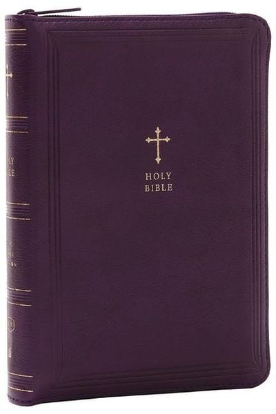 Produktbild: KJV Holy Bible: Compact with 43,000 Cross References, Purple Leathersoft Zipper Closure, Red Letter, Comfort Print: King James Version