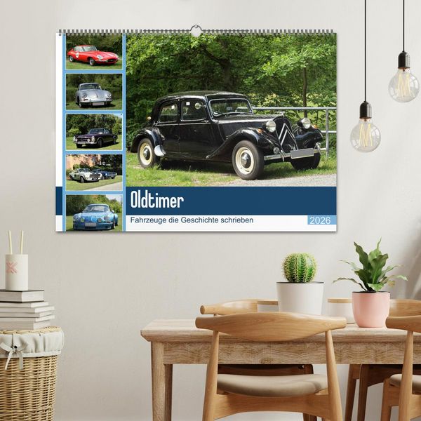 Produktbild: Oldtimer - Fahrzeuge die Geschichte schrieben (Wandkalender 2026 DIN A2 quer), CALVENDO Monatskalender