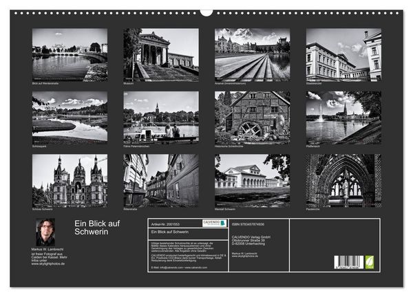 Produktbild: Ein Blick auf Schwerin (Wandkalender 2026 DIN A2 quer), CALVENDO Monatskalender