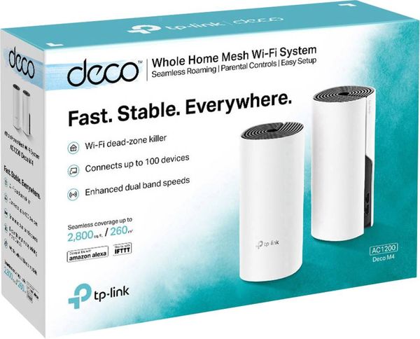 Produktbild: TP-LINK Deco M4(2-Pack) 2er-Pack Mesh-Netzwerk 2.4 GHz, 5 GHz