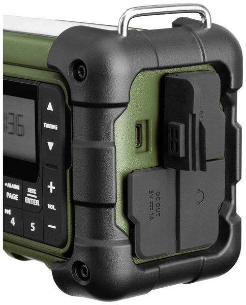 Produktbild: Sangean MMR-99 FM Green Outdoorradio UKW, MW Notfallradio, Bluetooth&reg; Solarpanel, spritzwassergesch&uuml;tzt, staubdicht Gr&uuml;n