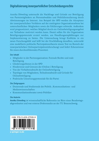 Produktbild: Digitalisierung innerparteilicher Entscheidungsrechte