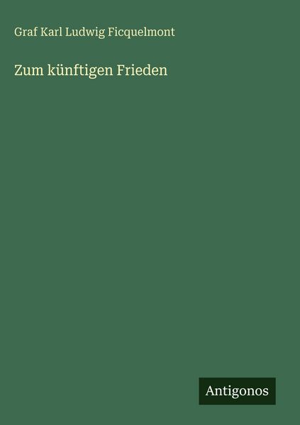 Produktbild: Zum k&uuml;nftigen Frieden