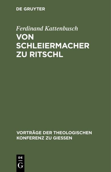 Produktbild: Von Schleiermacher zu Ritschl