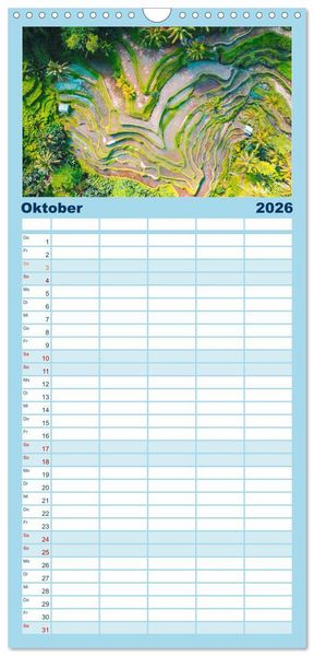 Produktbild: Familienplaner 2026 - Indonesien - Ein atemberaubender Inselstaat. mit 5 Spalten (Wandkalender, 21 x 45 cm) CALVENDO