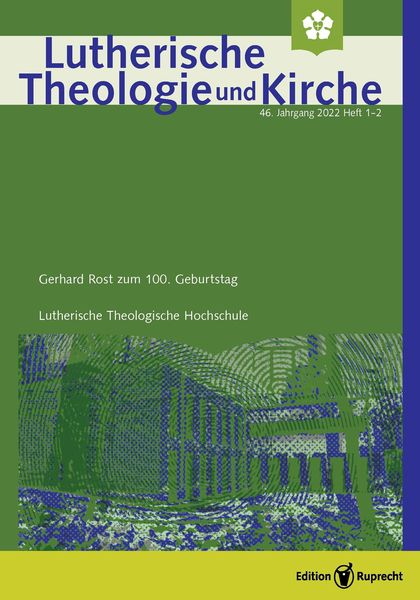 Produktbild: Lutherische Theologie und Kirche, Gerhard Rost zum 100. Geburtstag