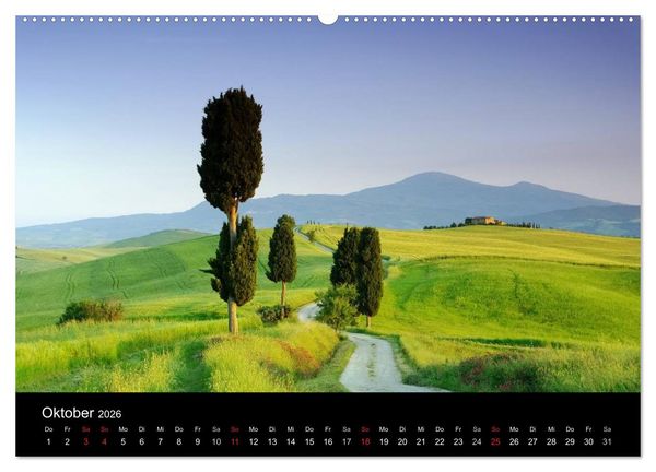 Produktbild: Toskana &ndash; Traumlandschaft in Italien (hochwertiger Premium Wandkalender 2026 DIN A2 quer), Kunstdruck in Hochglanz