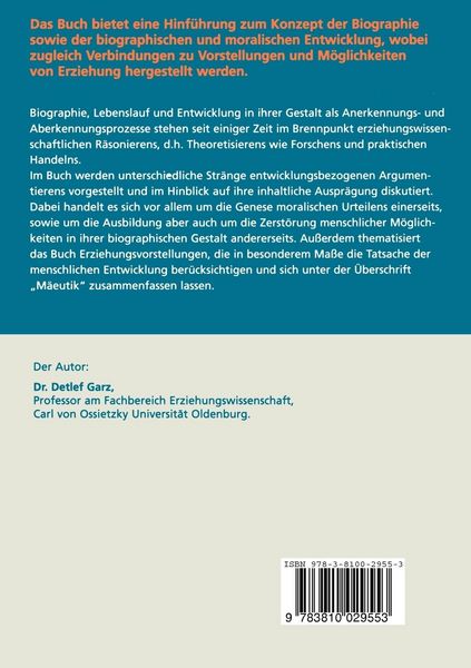 Produktbild: Biographische Erziehungswissenschaft