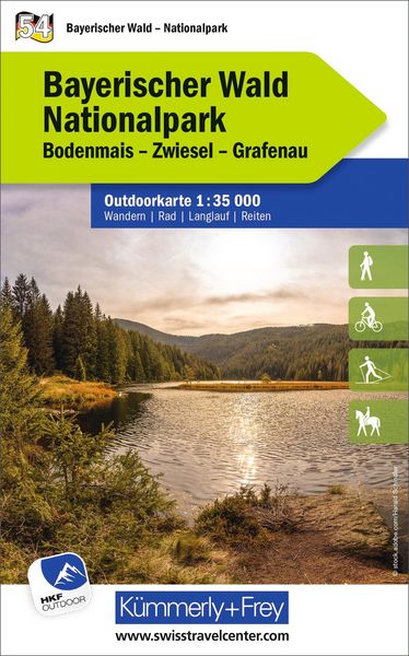 Produktbild: K&uuml;mmerly+Frey Outdoorkarte Deutschland 54 Nationalpark Bayerischer Wald 1:35.000