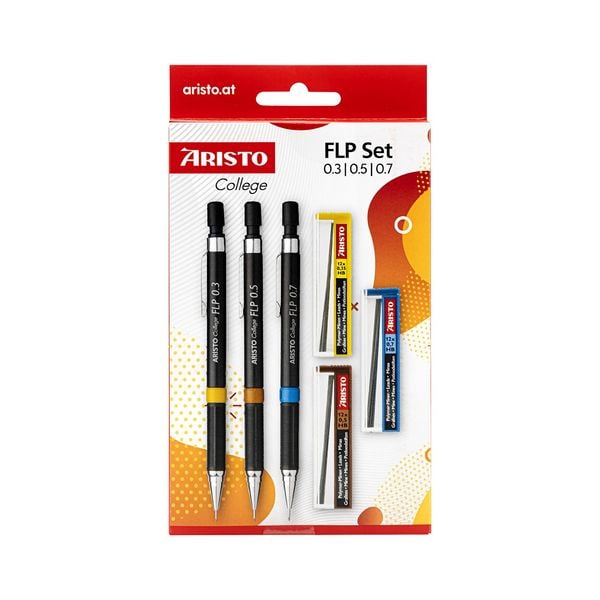 Produktbild: ARISTO College Feinminenstift FLP 3+3 Set, Stift 0.3/0.5/0.7+Minen 0.3/0.5/0.7