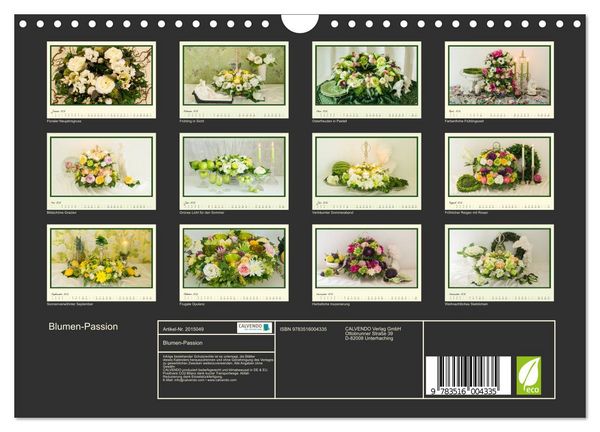 Produktbild: Blumen-Passion (Wandkalender 2026 DIN A4 quer), CALVENDO Monatskalender