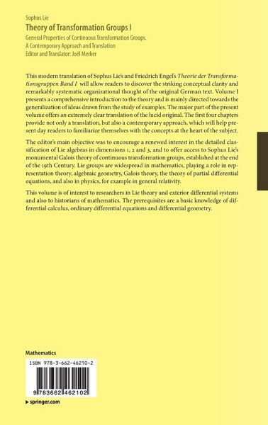 Produktbild: Theory of Transformation Groups I