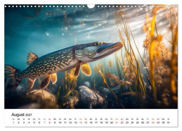 Produktbild: Hecht - J&auml;ger der Tiefe (Wandkalender 2027 DIN A3 quer), CALVENDO Monatskalender