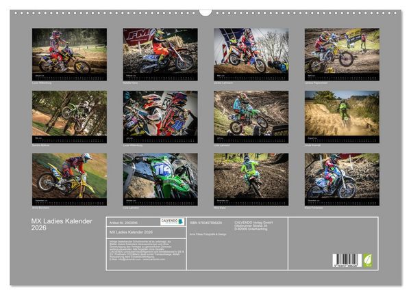 Produktbild: MX Ladies Kalender 2026 (Wandkalender 2026 DIN A2 quer), CALVENDO Monatskalender