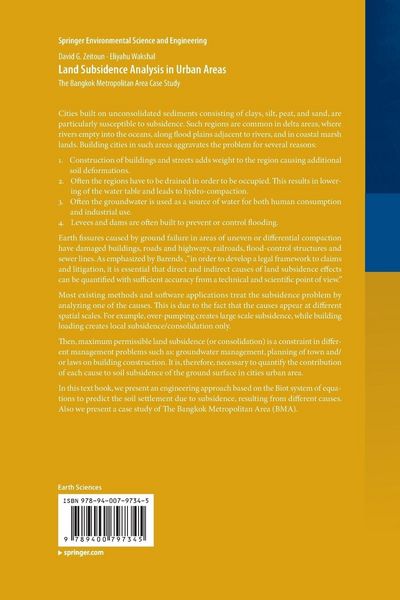 Produktbild: Land Subsidence Analysis in Urban Areas