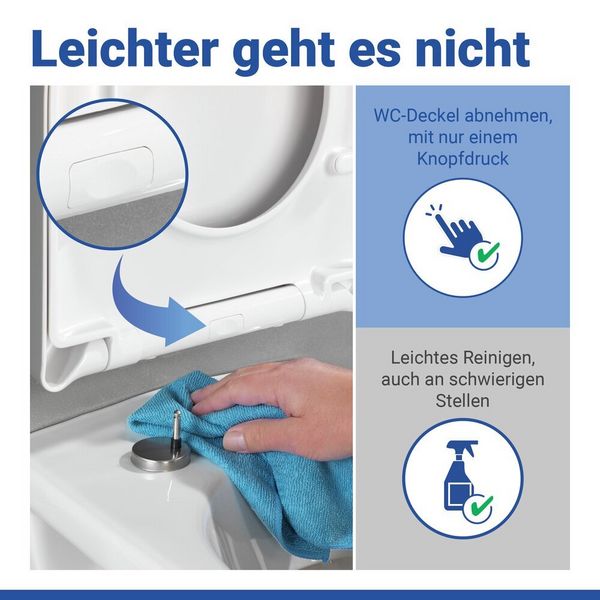 Produktbild: WC Sitz Mod. Sindia Wei&szlig;, stabiler Toilettensitz mit Absenkautomatik