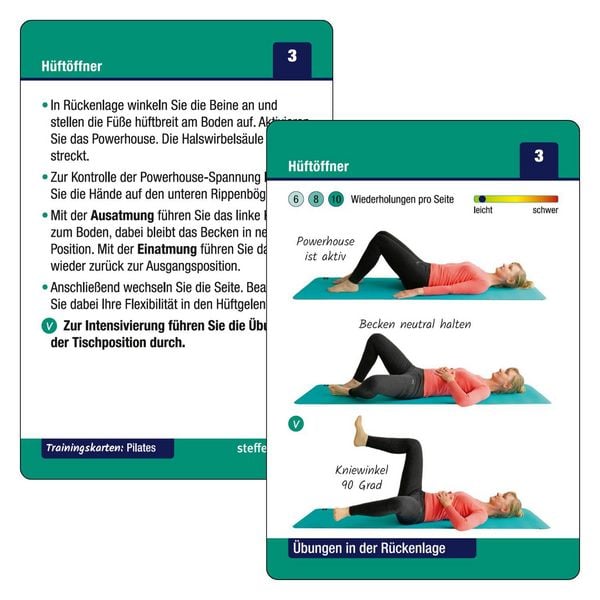 Produktbild: Trainingskarten: Pilates ohne Ger&auml;te