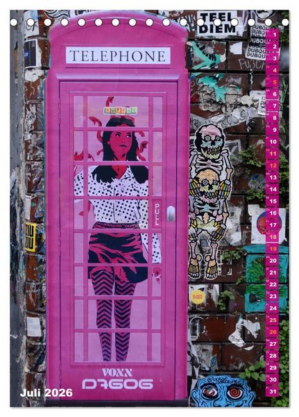 Produktbild: London - Hotspot der Street Art (Tischkalender 2026 DIN A5 hoch), CALVENDO Monatskalender
