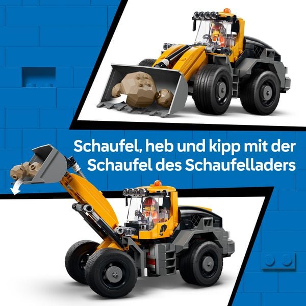 Produktbild: LEGO City 60494 Kipplaster und Schaufellader, Bau- und Spielset mit 2 Baufahrzeugen