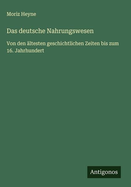 Produktbild: Das deutsche Nahrungswesen