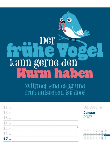 Produktbild: Klartext Spr&uuml;chekalender Wochenplaner 2027