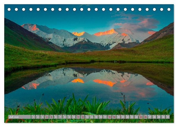 Produktbild: Kirgistan Bergparadies in Zentralasien (Tischkalender 2026 DIN A5 quer), CALVENDO Monatskalender