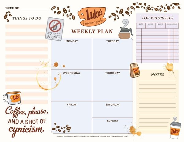 Produktbild: Gilmore Girls Weekly Planner Notepad