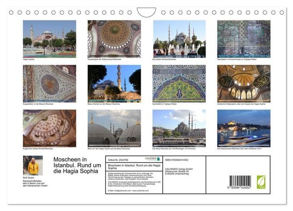Produktbild: Moscheen in Istanbul. Rund um die Hagia Sophia (Wandkalender 2027 DIN A4 quer), CALVENDO Monatskalender
