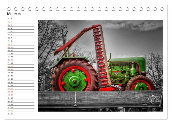 Produktbild: Trecker - Oldtimer / Geburtstagskalender (Tischkalender 2026 DIN A5 quer), CALVENDO Monatskalender