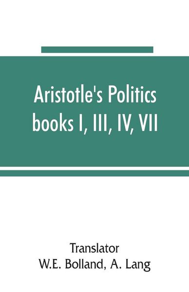 Produktbild: Aristotle's Politics, books I, III, IV, VII