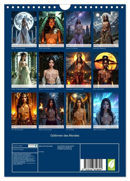 Produktbild: G&ouml;ttinnen des Mondes (Wandkalender 2027 DIN A4 hoch), CALVENDO Monatskalender