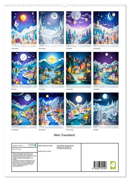 Produktbild: Mein Traumland (hochwertiger Premium Wandkalender 2026 DIN A2 hoch), Kunstdruck in Hochglanz
