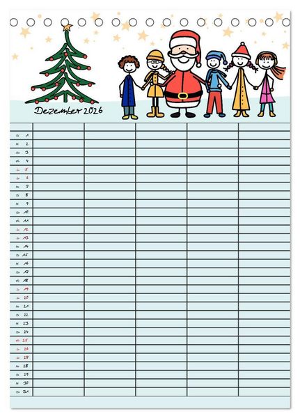 Produktbild: Fr&ouml;hlicher Familienplaner (Tischkalender 2026 DIN A5 hoch), CALVENDO Monatskalender