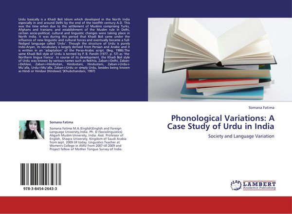 Produktbild: Phonological Variations: A Case Study of Urdu in India