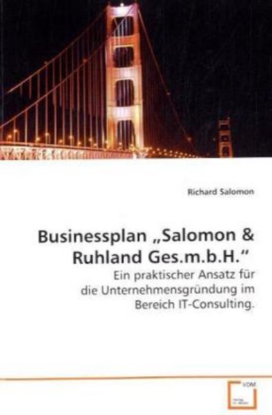 Salomon, R: Businessplan 'Salomon; Taschenbuch von Richard Salomon, VDM, 9783639123883