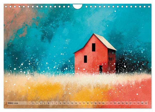 Produktbild: Wenn die Stille in Farbe tropft (Wandkalender 2026 DIN A4 quer), CALVENDO Monatskalender
