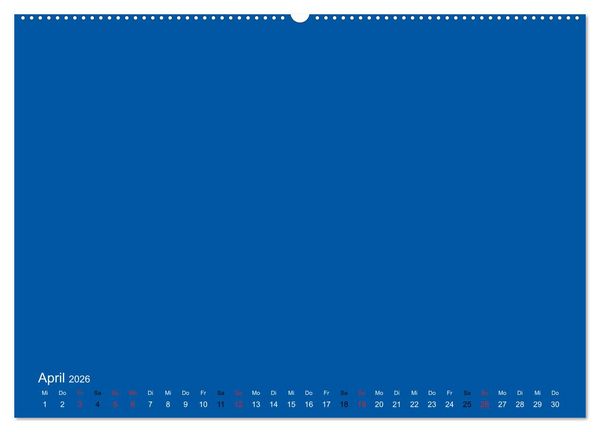Produktbild: Bastelkalender - Blau (Wandkalender 2026 DIN A2 quer), CALVENDO Monatskalender