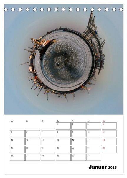 Produktbild: The tiny world of HAMBURG (Tischkalender 2026 DIN A5 hoch), CALVENDO Monatskalender