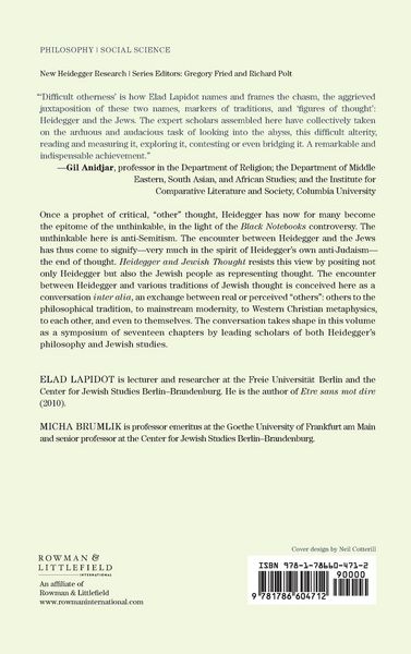 Produktbild: Heidegger and Jewish Thought