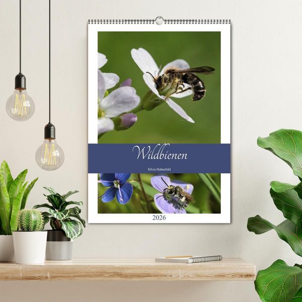 Produktbild: Wildbienen-Terminplaner 2026 (Wandkalender 2026 DIN A2 hoch), CALVENDO Monatskalender