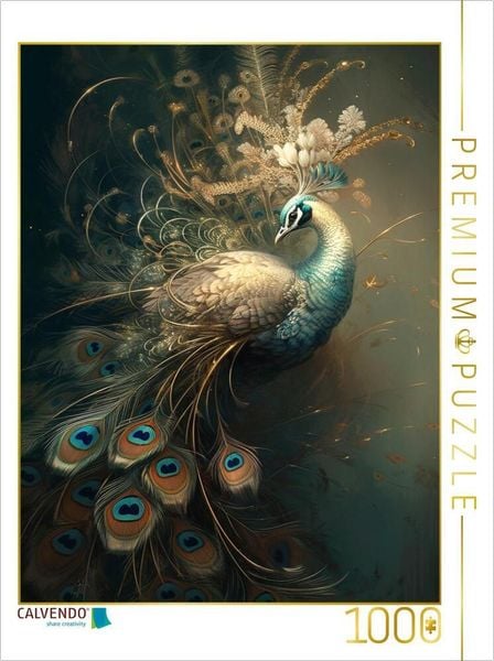 Produktbild: CALVENDO Puzzle Ein Motiv aus dem Kalender Malerische Pfaue | 1000 Teile Lege-Gr&ouml;&szlig;e 64x48cm Foto-Puzzle f&uuml;r gl&uuml;ckliche Stunden