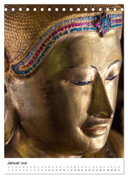 Produktbild: Buddhas im Gl&uuml;ck (Tischkalender 2026 DIN A5 hoch), CALVENDO Monatskalender