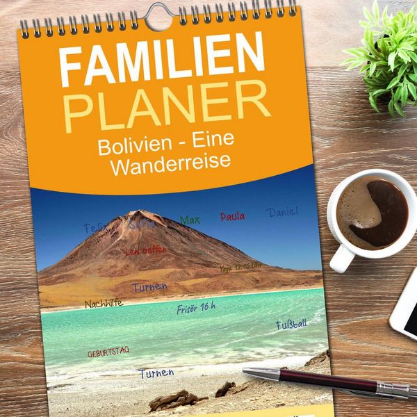 Produktbild: Familienplaner 2026 - Bolivien - Eine Wanderreise mit 5 Spalten (Wandkalender, 21 x 45 cm) CALVENDO