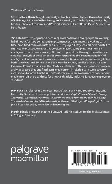 Produktbild: Non-Standard Employment in Europe