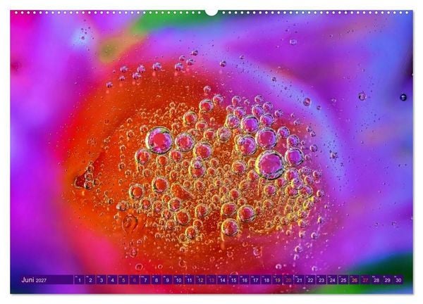 Produktbild: &Ouml;ltropfen in Wasser (Wandkalender 2027 DIN A2 quer), CALVENDO Monatskalender